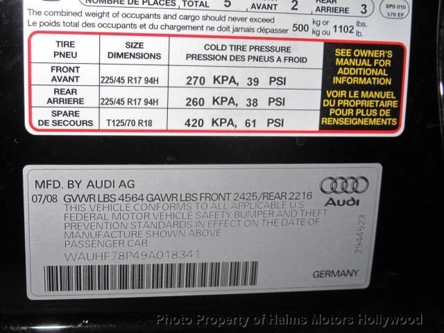 2009 AUDI A3 4DR HB AT S TRONIC 2.0T QUATTRO HATCHBACK