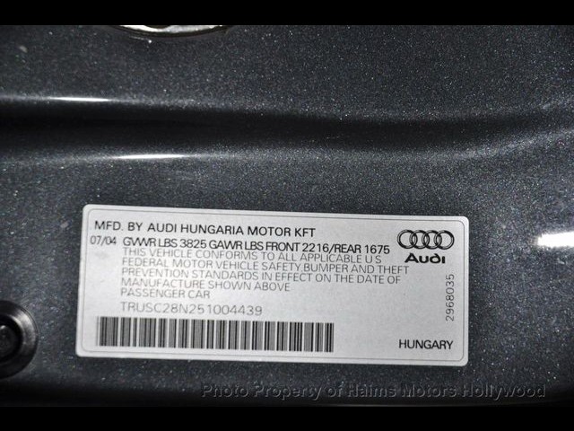 2005 AUDI TT 2DR CPE AUTO COUPE
